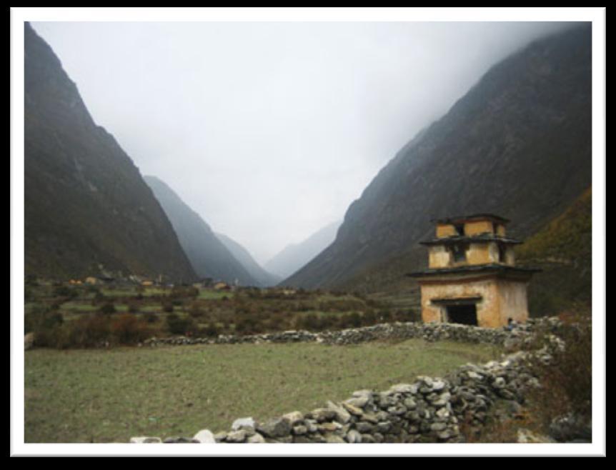 situated on flat land and made up of two settlements Chhekam and Paro.
