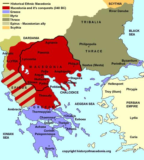 The Macedonians Attack Greece Philip II attacks in 359 BCE Big victory at Battle of Chaeronea in 338 BCE gives him control Killed by his wife, Philip turns rule over to