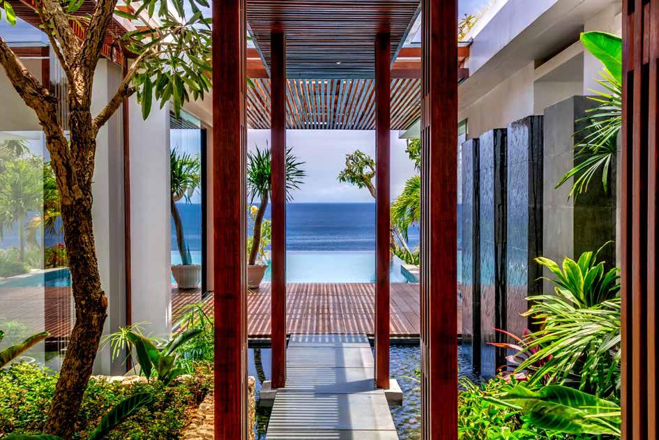 Ocean Front Suites (84 Square metres) Beautifully located close to the cliff-side, chic design frames the tranquil seascape.