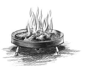 built on flat exposed rock or on an organic surface such as litter, duff or grass. FIRE PANS Use of a fire pan is a good alternative for fire building.