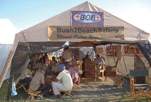 THE PLACE TO MEET IS TANZANIA S KARIBU TRAVEL AND TOURISM FAIR Tanzania s Karibu Travel and Tourism Fair is an outdoor event that offers participants a real safari experience.