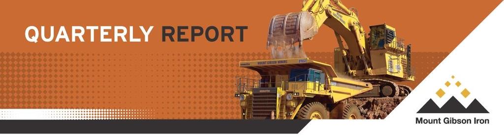 MOUNT GIBSON IRON LIMITED QUARTERLY REPORT FOR THE PERIOD ENDED 31 MARCH 2018 12 April 2018 Key Points* ly sales increased 16% to 1.