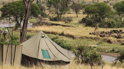 The camps feature dome-style tents with