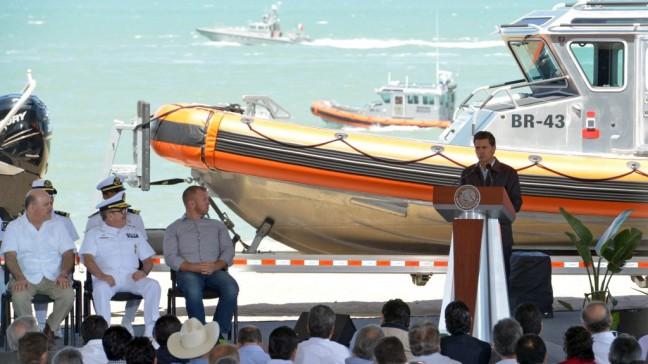 Image 5. President Enrique Peña Nieto launching the Programme on the Comprehensive care of the Upper Gulf on April 16 th, 2015 (Baja California, México). Fuente: Talla Política 6.