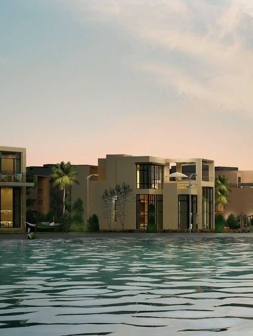 Tawila offers a range of different sized villas and townhouses with a variety of finishing options. All units are waterfront enjoying views of the shimmering blue lake.