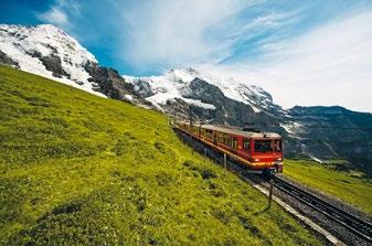 Travel by modern coach to the Bernese Oberland Short stop in Interlaken to shop for gifts and souvenirs Take the cogwheel train over the Kleine Scheidegg, past the Eiger North Face, to the