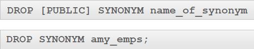 SYNONYM U SQL, kao u jeziku, sinonim je reč ili izraz koji je dozvoljena zamena za drugu reč Sinonimi se koriste za pojednostavljenje pristupa objektima kreiranjem drugog imena za objekat Sinonimi