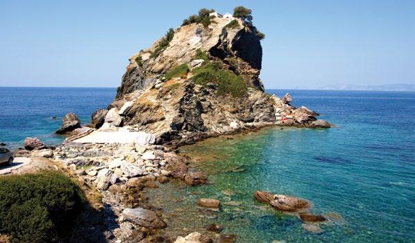 Skiathos & Skopelos The islands rose to prominence as the back drop to the movie Mamma Mia, but they both share much more than their movie screen fame!