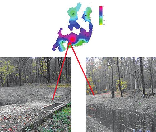 Slika 8. Izgled i položaj prve akumulacije na starom koritu Česme Figure 8 First water acummulation on the old Česma riverbed ćanja sušenja šuma.