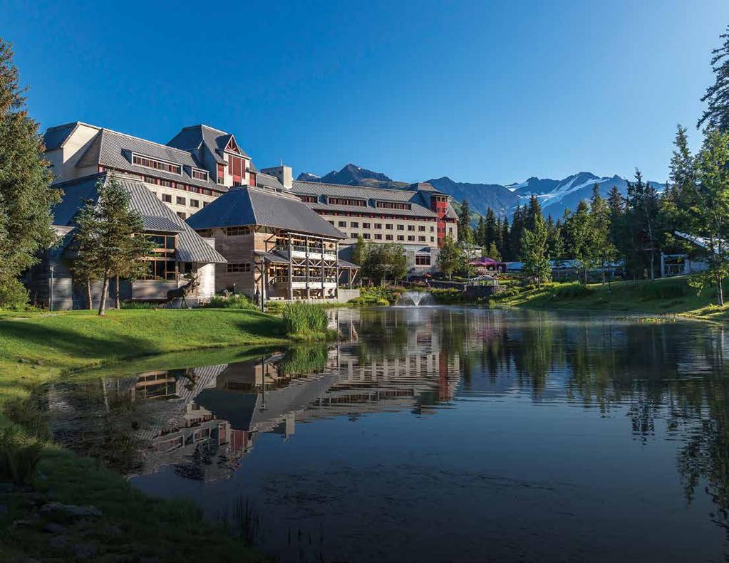 Enjoy a stay in a range of boutique and local properties, from the luxurious Alyeska Resort, whose heated pool offers mountain views, to the charmingly rustic Denali Park Village, whose buildings are