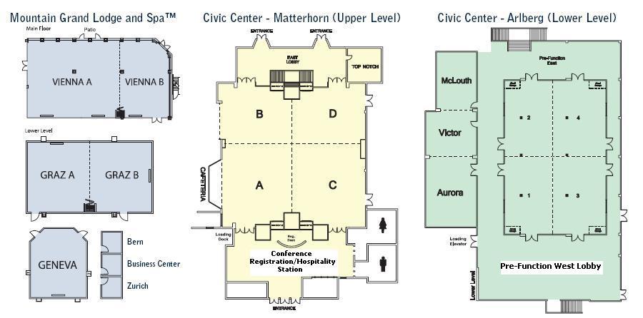 Page 5 of 6 Resort and Conference Center Maps CONFERENCE CENTER SPACE Ramshead is not shown