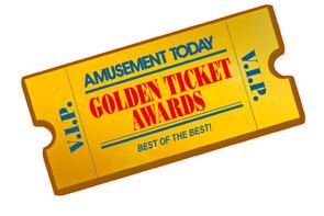 AMUSEMENT TODAY GOLDEN TICKET AWARDS 4 Golden Ticket Award Best New Waterpark Ride - MASSIV, Schlitterbahn, Galveston Island Golden Ticket Award Best New Waterpark Ride - Blackbeard s Revenge,