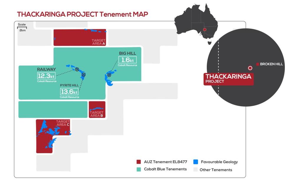 Figure 7: Australian Mines Thackaringa Cobalt Project offers