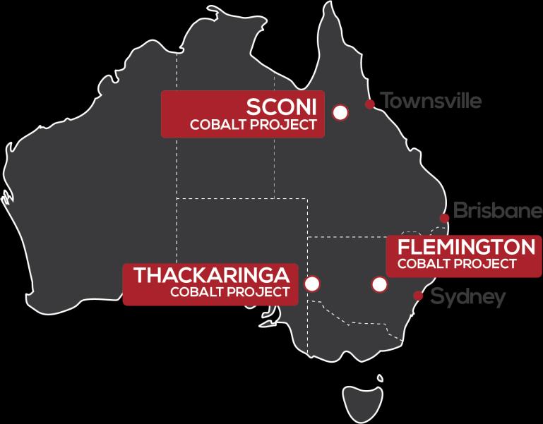(under construction in Perth) as well as an on-ground site visit of the Company s Sconi Cobalt- Nickel-Scandium Project in northern Queensland.