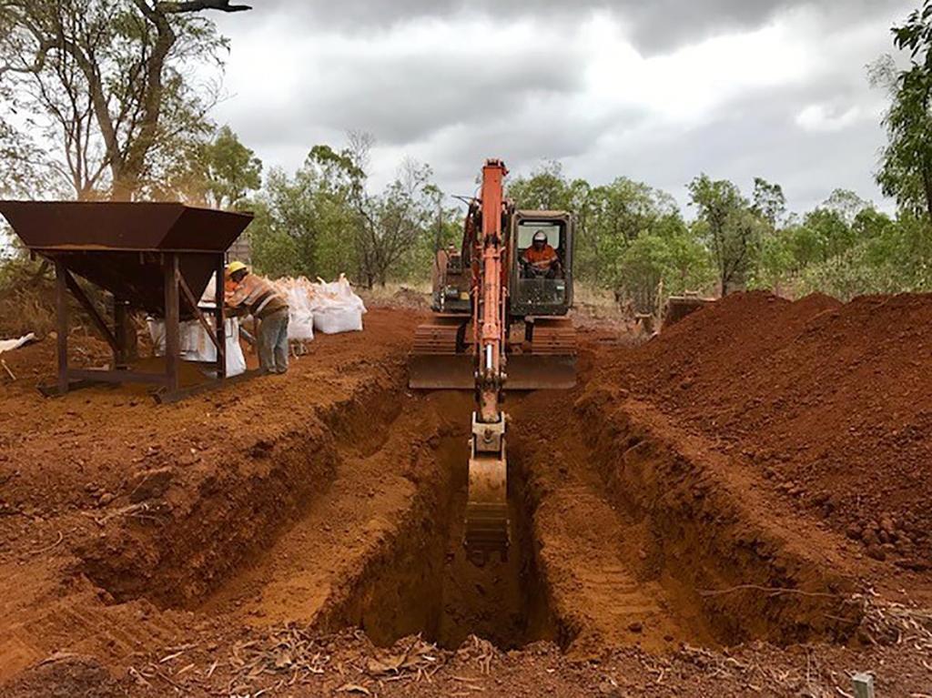 Figure 2: Excavation work as part of the trial mining campaign of ore from the Sconi