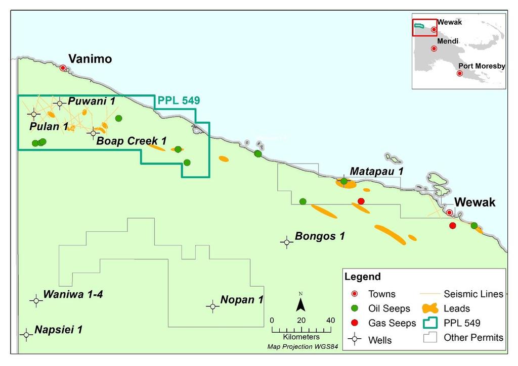 Exploration Licence Award PPL 549 - Aitape Basin, Papua New Guinea (Rawson Resources 100%) On 30 June 2016 Rawson announced confirmation of the award of PPL 549 (Figure 2), upon issuance of the