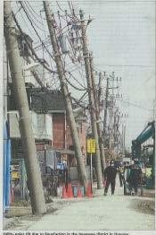 Utility poles tilted From