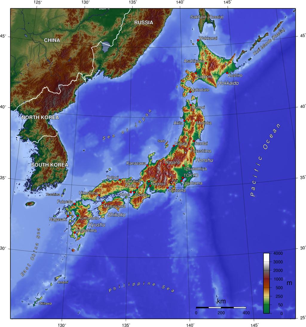 Geography Hokkaido width 300300km Honshu Tohoku area