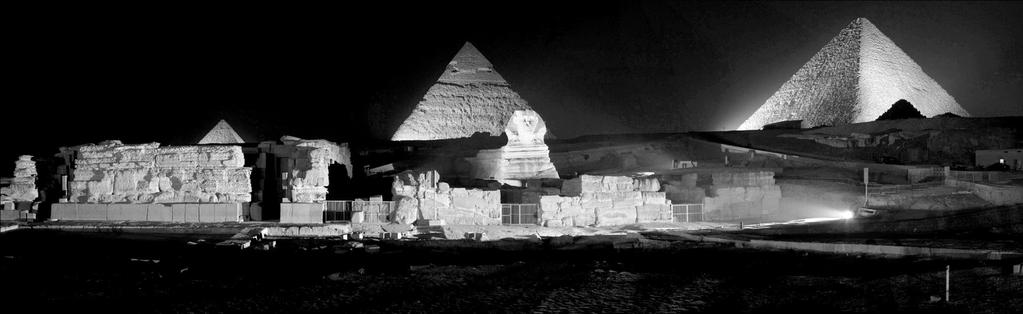 Old Kingdom Architecture: Pyramids at Giza The trio of large pyramids at Giza (2550-2460 B.