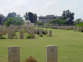 Commonwealth and French graves lies at the foot of the memorial.