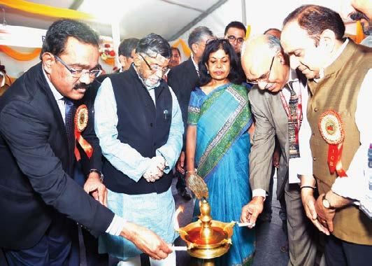 Report-ICE 2016 A report on 31st India Carpet Expo held at New Delhi {Lighting of ceremonial lamp of 31st India Carpet Expo by Dr. K.