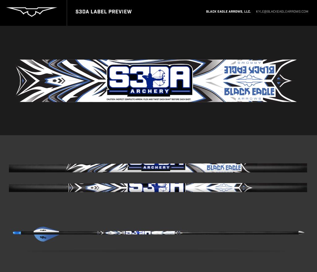Black Eagle Arrows Product Suggestions S3DA Powered by Black Eagle Arrows Black Eagle and S3DA have partnered to create a small diameter arrow that is perfect for young