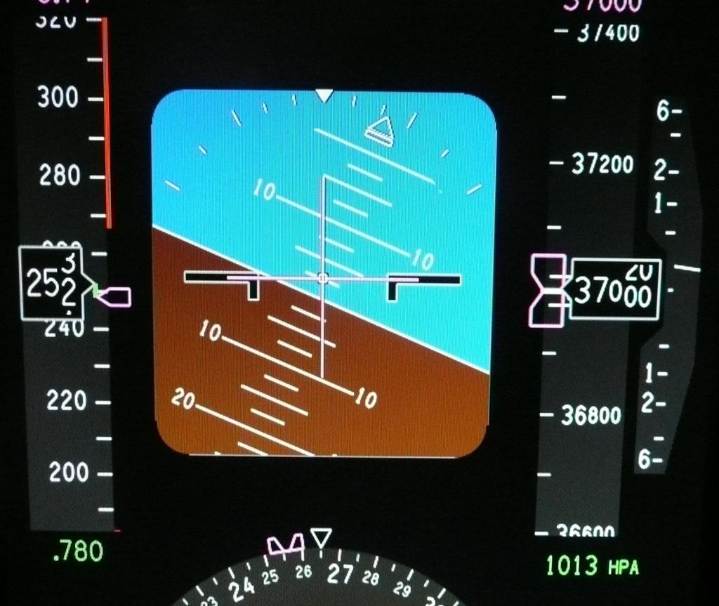 Primary Flight Displays (PFDs) Bank Angle / Sky Airspeed Attitude Flight Directors Altitude Heading The Primary Flight Displays (PFDs) present a dynamic colour display of all the parameters necessary
