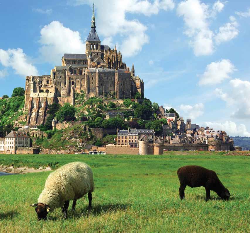Visit the picturesque Benedictine Abbey and the village that lies in the shadow of its walls at Mont Saint-Michel, a rocky islet buffeted by powerful tides between Normandy and Brittany.