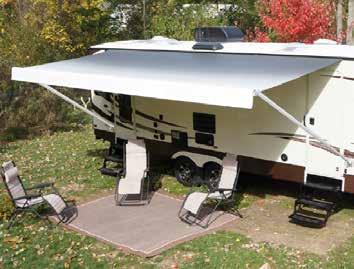 The world s fastest growing RV awning brand SOLERA: CLASSIC FEATURES Traditional manual spring-assisted roll up operation Arms detach from bottom bracket and easily swing to carport position