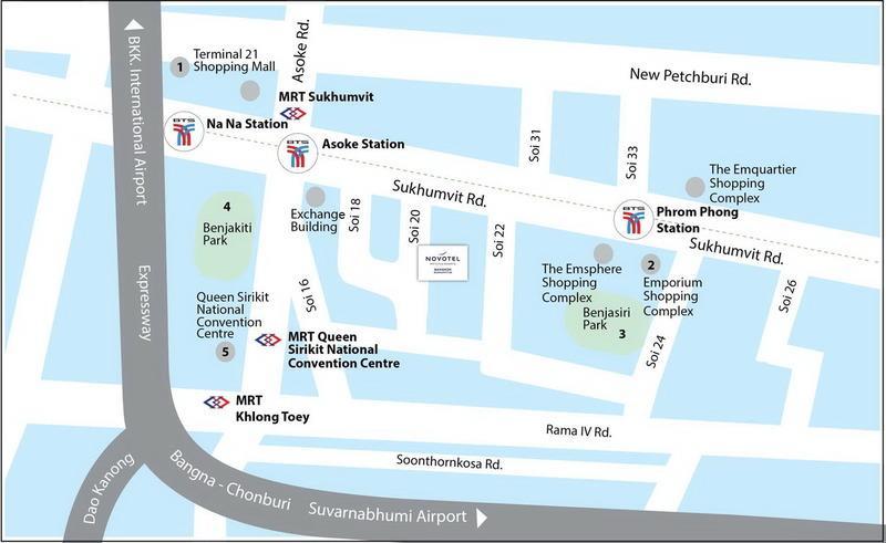 ANNEX 1 Hotel map and direction Direction from Suvarnabhumi airport to Novotel Bangkok Sukhumvit 20 hotel (Thai version is shown below) From Suvarnabhumi Airport to the hotel, take the motorway
