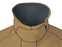 When deployed, there is no exposed hook and loop on either the tab or collar.