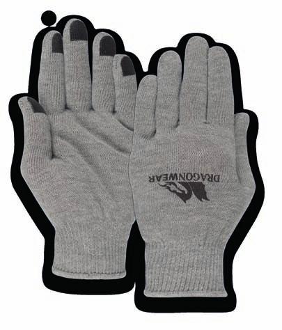 ACCESSORIES SQUALL GLOVE LINERS Inherently fire and arc-resistant Improved fit provides greater stretch and comfort Seamless construction makes for easy, all-day wear Tactile finger-tip