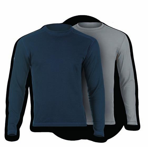 0 oz/sq yd POWER DRY SHIRT / MENS Inherently fire and arc resistant stand-alone base layer with moisture wicking technology Tagless neckline