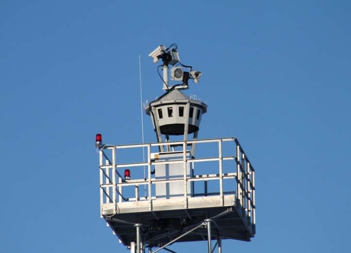 A new type of airport tower! 14 Cameras 2 Zoom cameras 2 Signal lights 2 Microphones Infra red sensor.