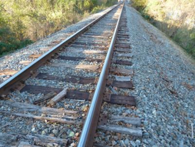 Track with 112 lb rail in good condition at KCS MP 590.5 Ties Sampling of the track ties determined that 26 percent were considered scrap and of no value to the integrity of the structure.
