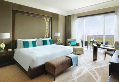 150 Deluxe Balcony and Deluxe Mangroves Balcony Rooms (57 sqm) - Discover a perfect harmony of elegance and comfort while enjoying panoramic views over the mangroves or the city of Abu Dhabi.