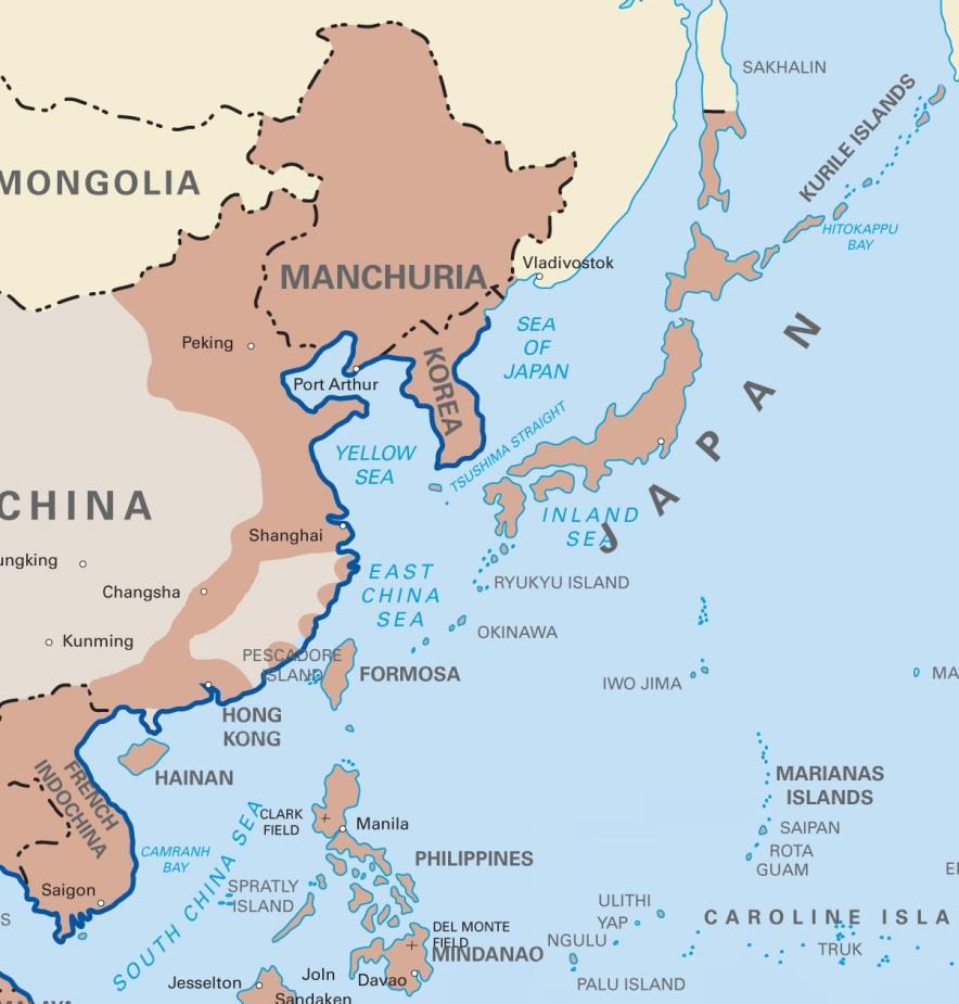 Basing Asymmetry 800 miles = B-17 or P-51 Possible bases: Bonins, Ryukyus, Formosa, China USSR Maritime Province good but inaccessible Marianas and