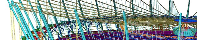 1. Cable roof Structures BC Place Stadium Mast Roof Upper Suspension cable