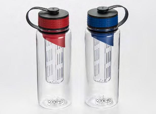 159 & 160 JUMBO TRITAN INFUSION HYDRATION BOTTLE This 27 oz hydration bottle is made with durable Tritan, BPA-free plastic for long lasting use.