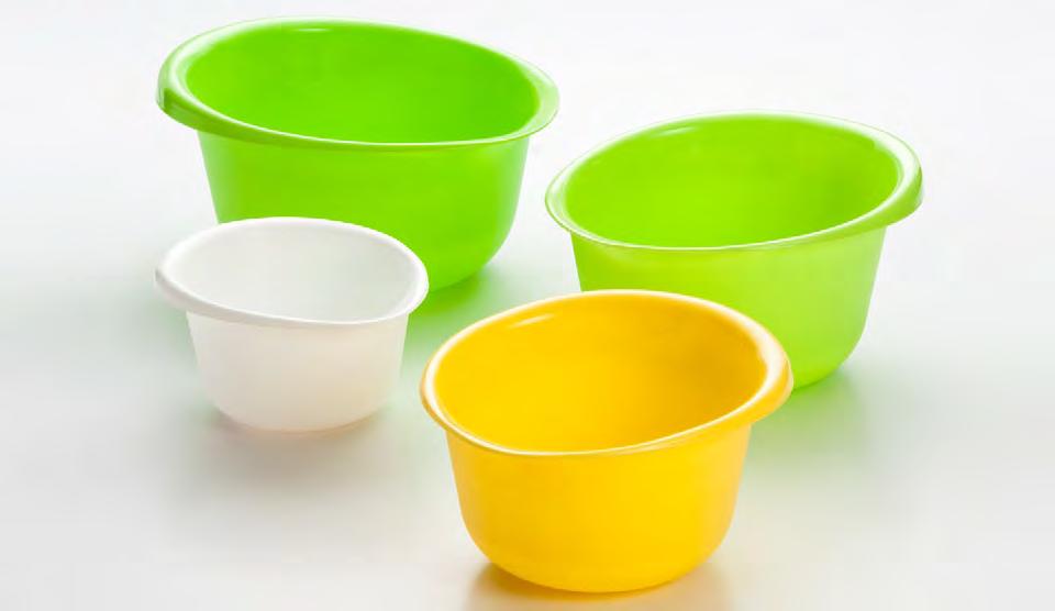 610 4 PIECE PLASTIC MIXING BOWLS SET INCLUDES > 27 oz White 51 oz Yellow 81 oz Lime 115 oz Green Set of graduated mixing bowls in 4 convenient sizes.