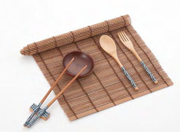 < SET INCLUDES 10 Chopsticks Bamboo Rice Padle 351 7 PIECE ASIAN BAMBOO CHOPSTICKS DINNER SET Finely crafted Asian utensil dinner set for versatility at the dining table.