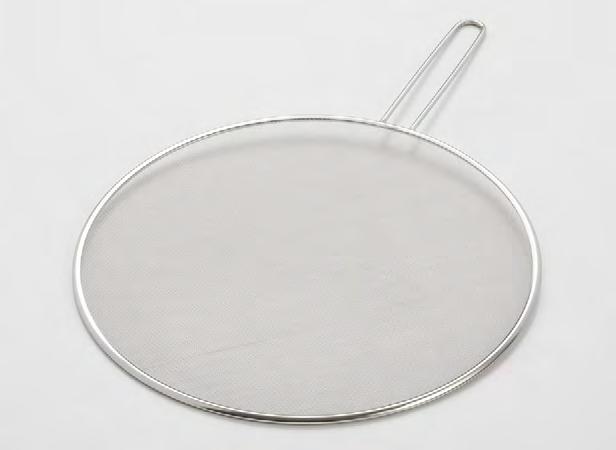 Perfect for keeping it tidy in the kitchen. Stainless steel design with a mesh center for keeping an eye on your foods.