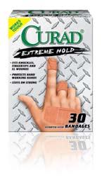 Unlike other bandages, they wrap around the finger twice to stay on strong! Made with flex-fabric and sure stick adhesive, this finger bandage stays in place!