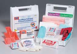 www.medline.com 1-800-MEDLINE First Aid Kits Bloodborne Pathogen Kit 30 pieces, personal protection use Guards caregivers of ill or injured patients and protects during biohazard clean-up.