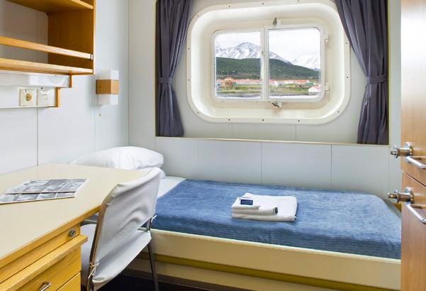 One triple cabin is reserved for female guests and the other for male guests. Triple cabins can also be booked by groups of three travelling together.