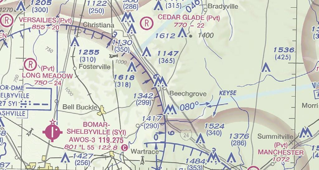 VFR HOLDING PATTERN: I-24 HOLD SHELBYVILLE MUNICIPAL AIRPORT (SYI) N35 33 31.92 W86 26 33.19 LOVE S TRUCK STOP N35 43 28.64 W86 19 14.