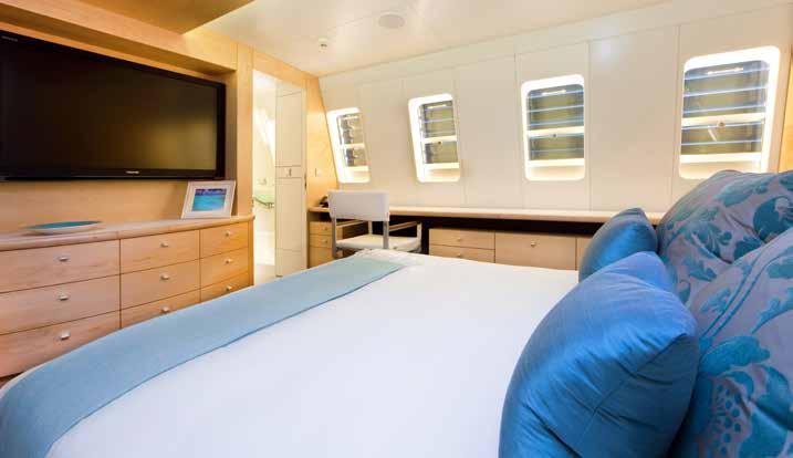 ON BOARD Necker Belle s is luxuriously spacious so you ll feel like you re in your own private beach house.