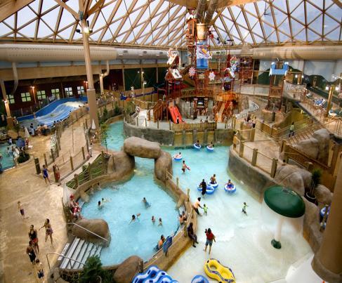 The resort not only offers an incredible indoor water park, but it also has gorgeous hotel accommodations, delicious food options and plenty of shops to explore.