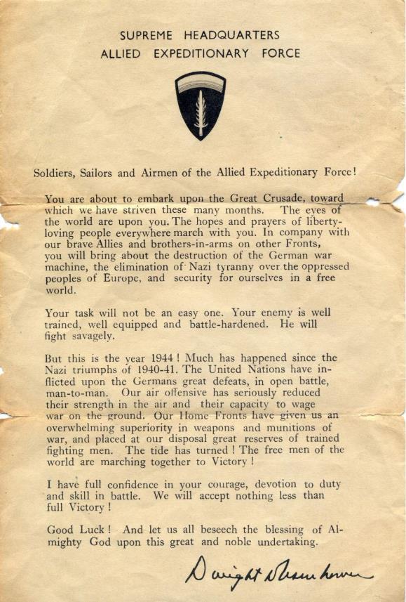 Letter from General Eisenhower to
