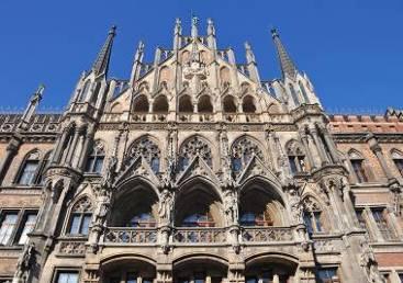 New Town Hall New Town Hall Façade Cathedral of Our Dear Lady Walk around Marienplatz in Munich s Old Town to take in the medieval flavor of this historic site including the imposing medieval Neues